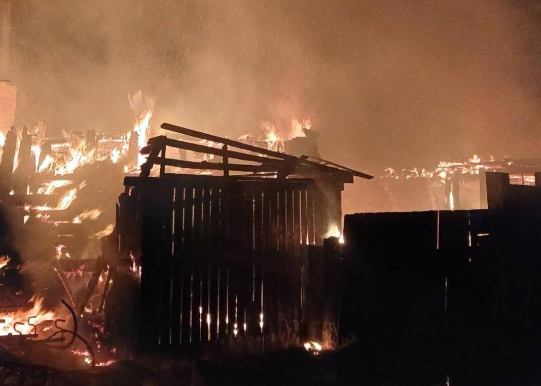 Фото В селе Бурятии случился крупный пожар