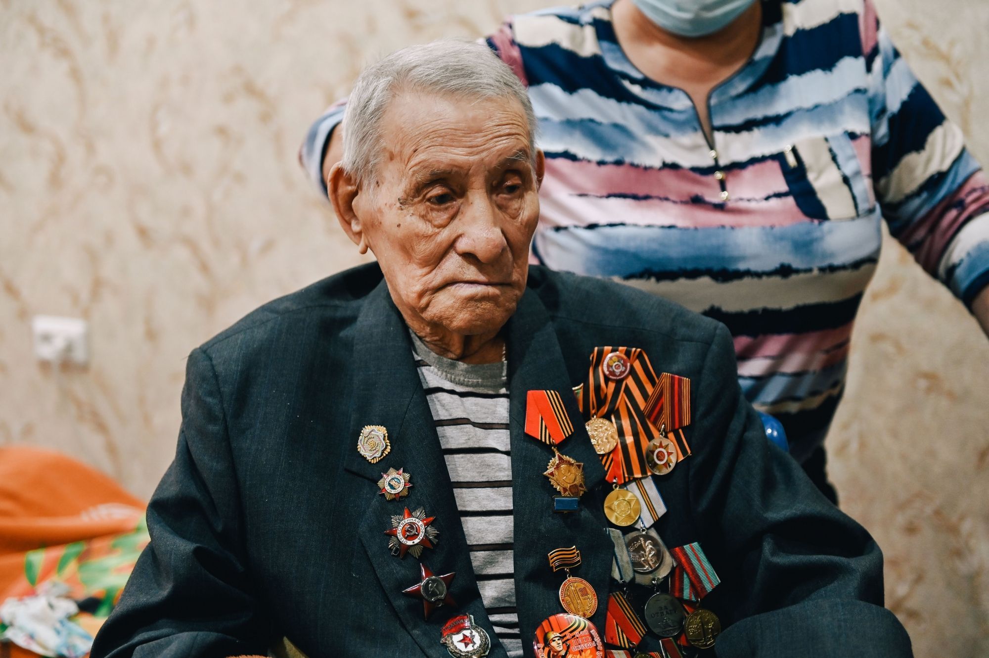Фото В Бурятии 99-летний ветеран рассказал о значении Великой Победы