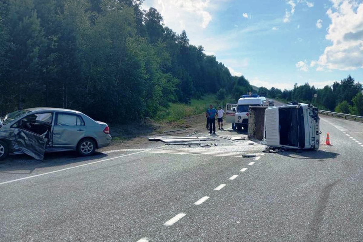 Фото В Бурятии пожилая женщина совершила серьезное ДТП на федеральной трассе
