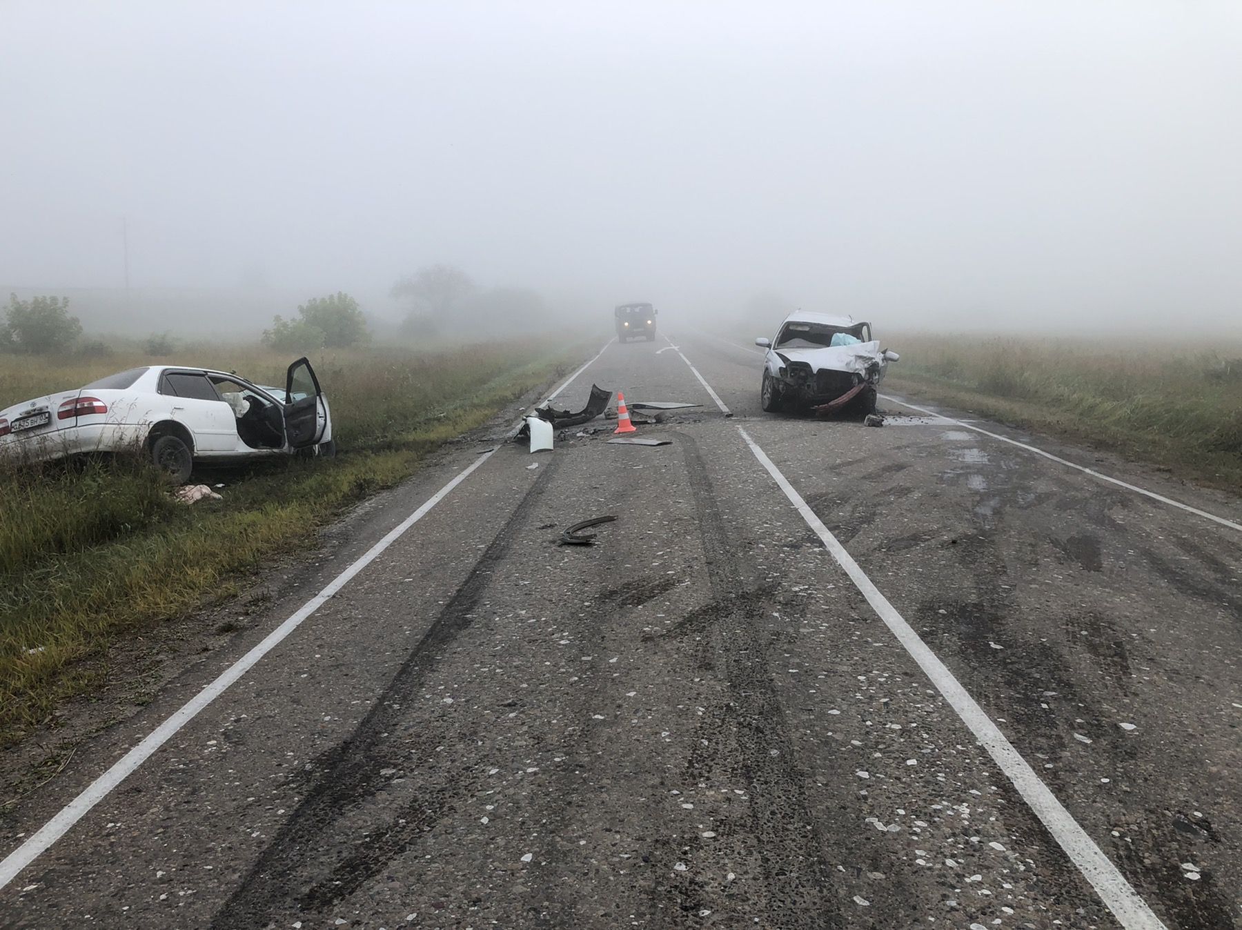 Фото В Бурятии два автомобиля столкнулись в тумане 