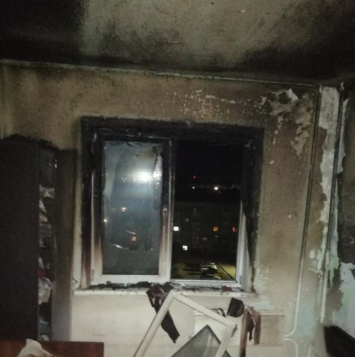 Фото В Улан-Удэ во время ночного пожара в квартире погибла пожилая женщина