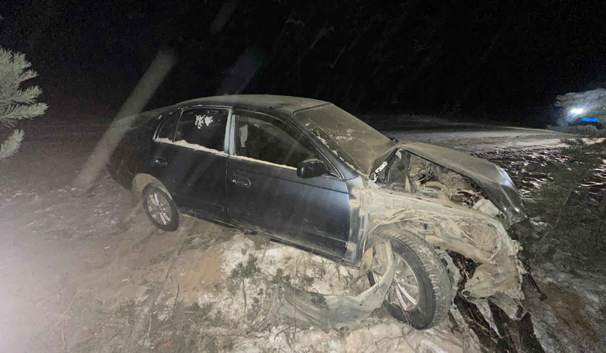 Фото В Бурятии пьяная автоледи без прав слетела с дороги и перевернулась