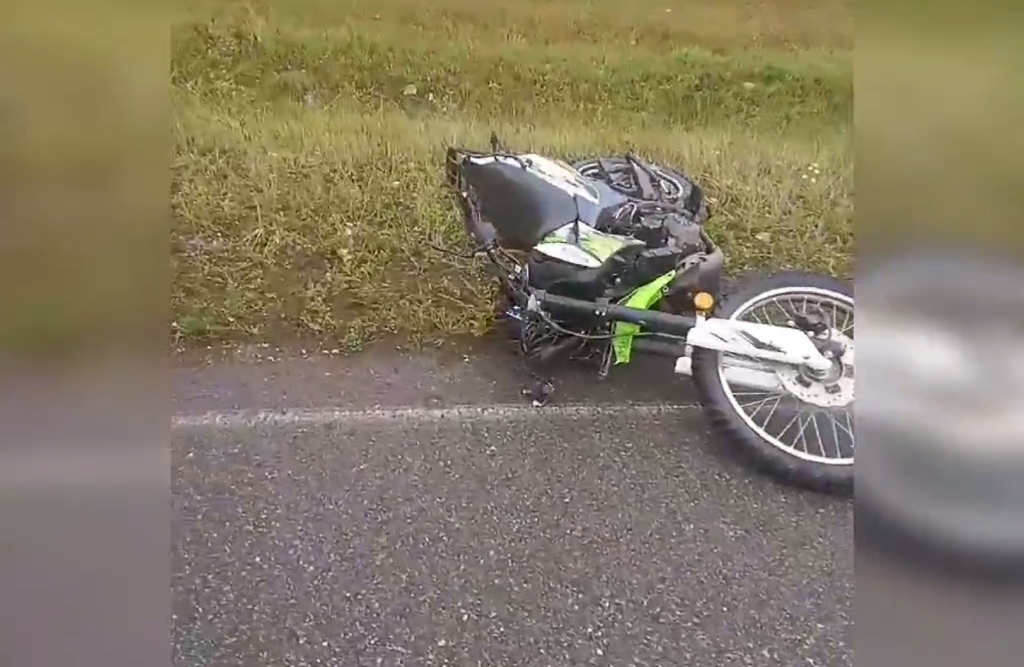 Фото В Бурятии мотоциклист на трассе из Иркутска врезался в корову