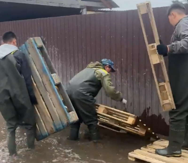 Фото В Улан-Удэ студенты пришли на помощь жителям Левоборежья (ФОТО)