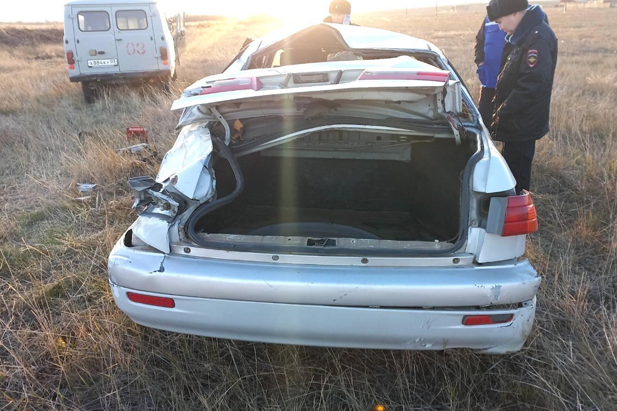 Фото В Бурятии пьяный водитель иномарки не справился с управлением и перевернулся