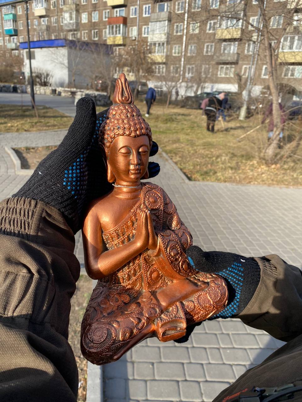 Фото Депутаты горсовета Улан-Удэ нашли статуэтку Будды во время субботника