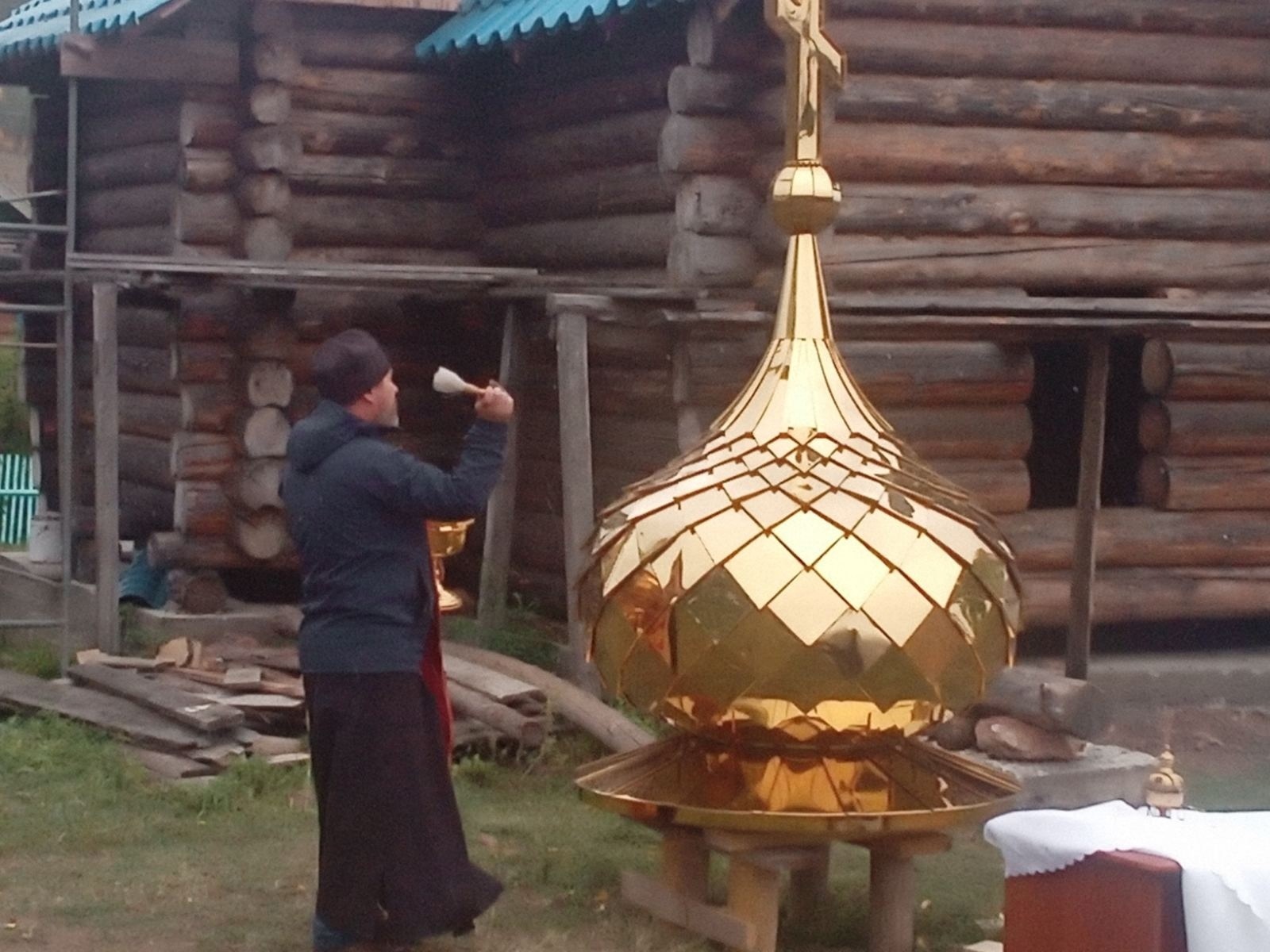 Фото В районе Бурятии освятили крест и купол (ВИДЕО)