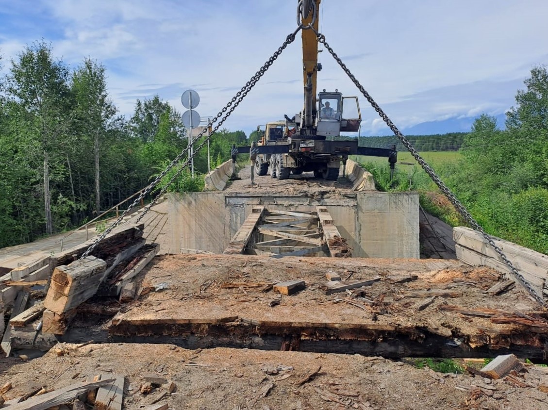 Фото На севере Бурятии идет ремонт моста стоимостью более 53 млн рублей