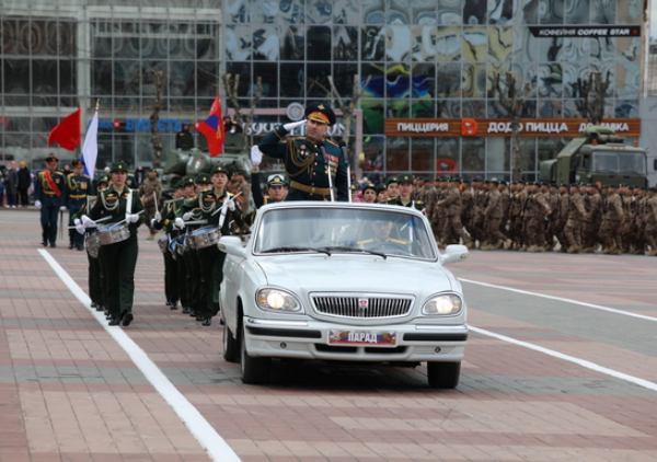 Фото Впервые в репетиции Парада Победы в Бурятии приняли участие военнослужащие Монголии (ФОТО)