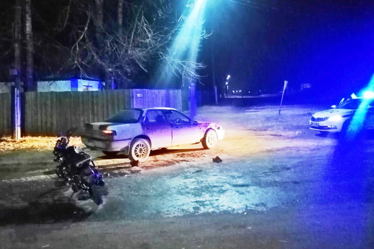 Фото В Бурятии подросток на мотоцикле попал под машину