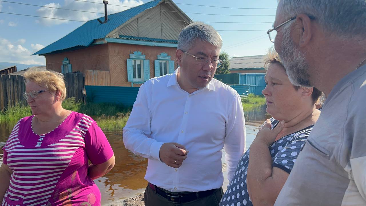Фото Глава Бурятии работает в Заиграевском районе, где сложная паводковая ситуация