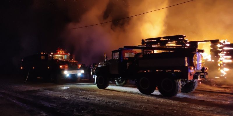 Фото В селе Бурятии произошел крупный пожар