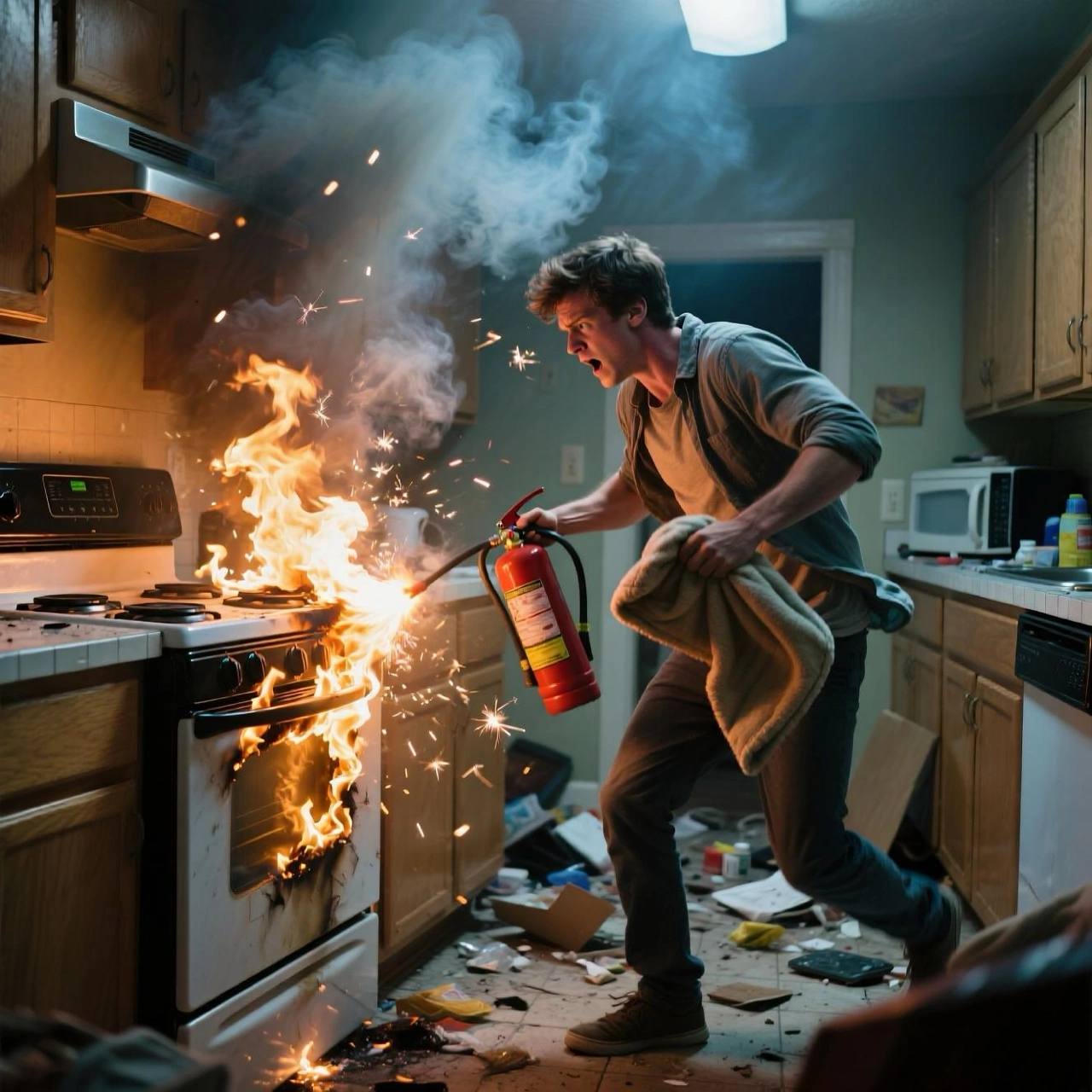 Фото Улан-удэнец обжегся в попытке потушить электроплитку