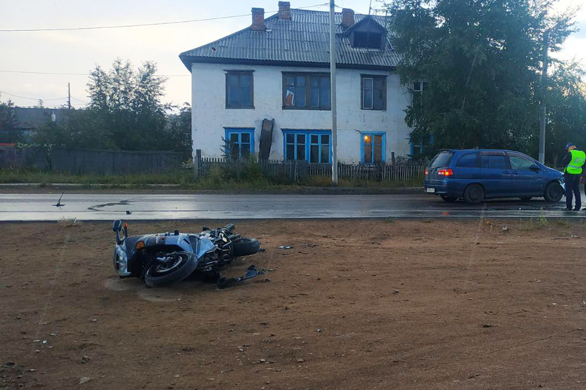 Фото В Бурятии мотоциклист оказался на больничной койке из-за неудачного обгона