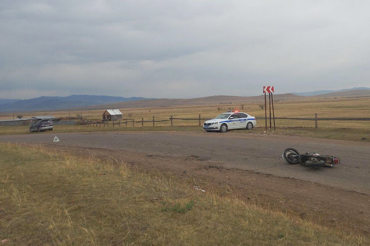 Фото В Бурятии подросток на мотоцикле пострадал в лобовом ДТП