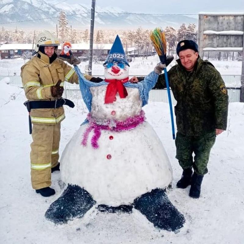 Фото «Снежный модник» пожарных из Бурятии претендует на победу в районном конкурсе