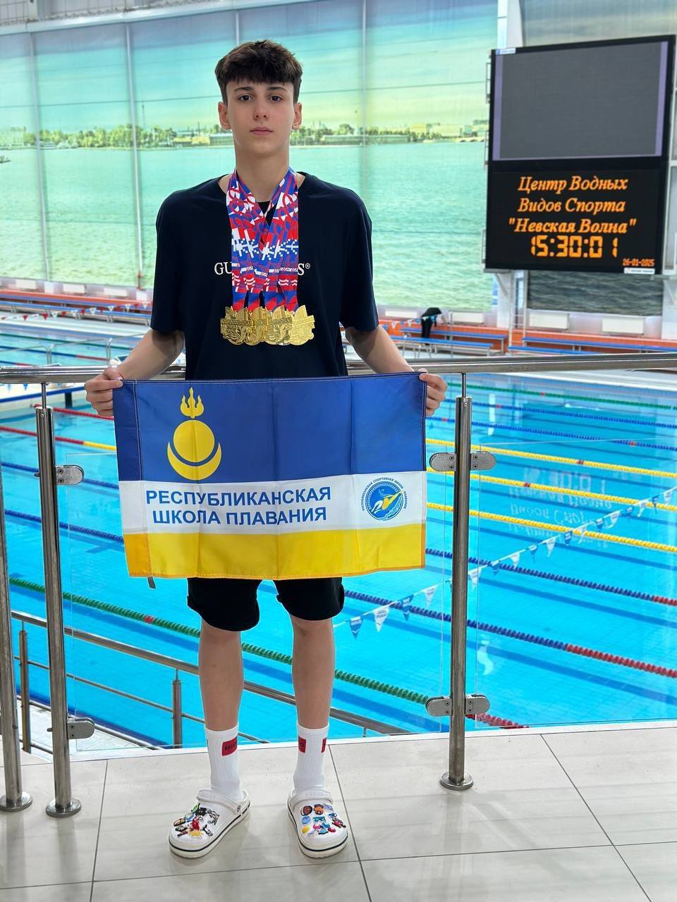 Фото Пловец из Бурятии Юваль Суранов завоевал четыре золотые медали в Санкт-Петербурге