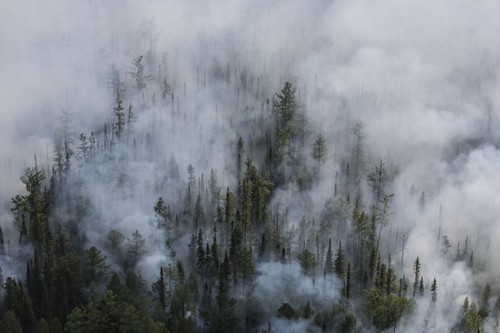 Фото Бурятию затягивает дымом от лесных пожаров