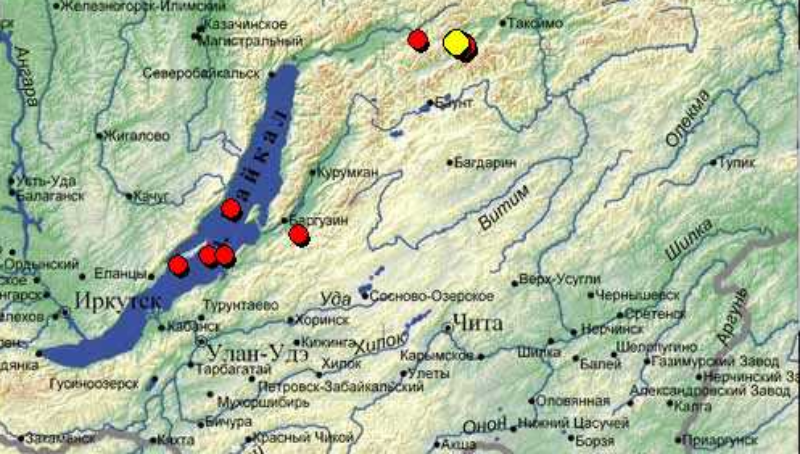 Фото На севере Бурятии произошло два землетрясения в одном эпицентре