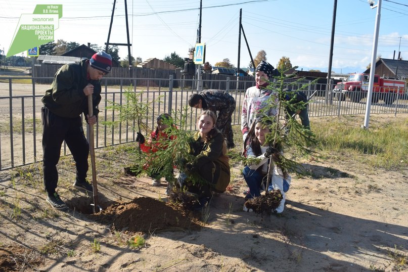Фото В районе Бурятии озеленили сквер имени Героя Советского Союза