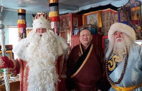 Фото В Бурятии Пандито Хамбо Лама Дамба Аюшеев встретился с Сагаан Yбгэном