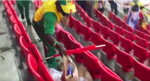 Фото Сенегальские и японские болельщики убрали мусор с трибун после матчей
