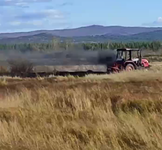 Фото В Бурятии на сенокосе загорелся трактор