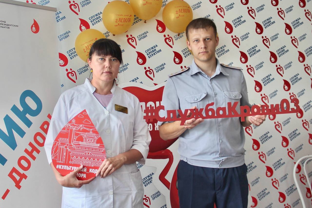 Фото В Бурятии доноры в погонах охотно сдали кровь в рамках грантового проекта