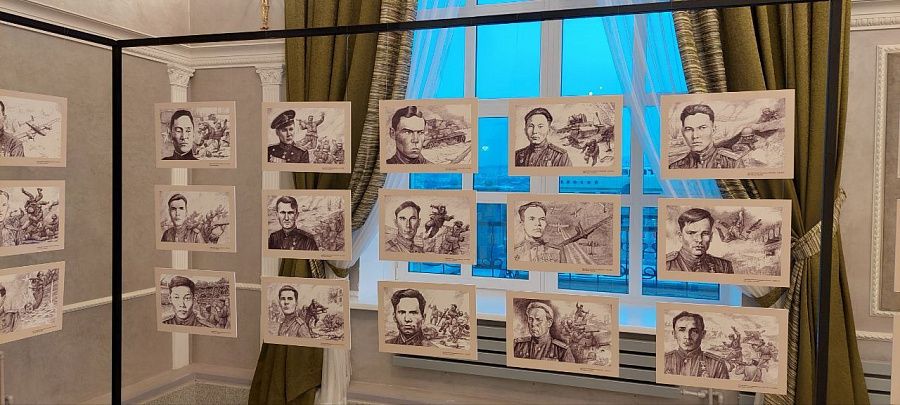 Фото В Улан-Удэ откроется выставка графических портретов героев ВОВ (0+)