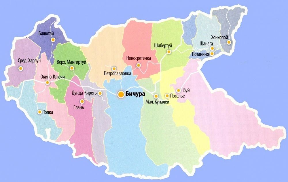 Карта бичура бурятия